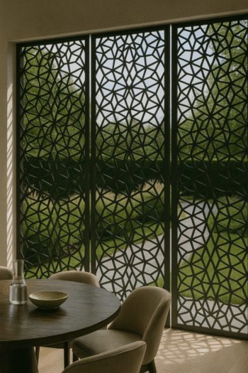 Celosía decorativa geométrica árabe en acero, madera o acero inoxidable - Imagen 3